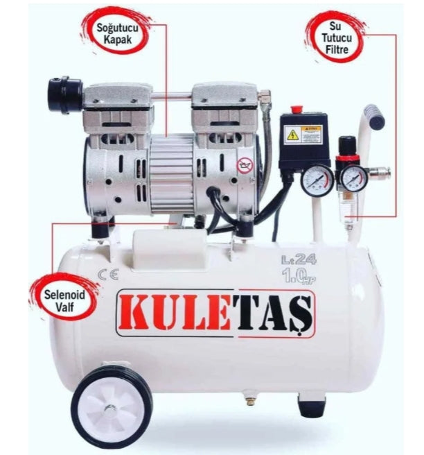 Kuletaş Süper Sessiz Yağsız Kompresör 24 Lt