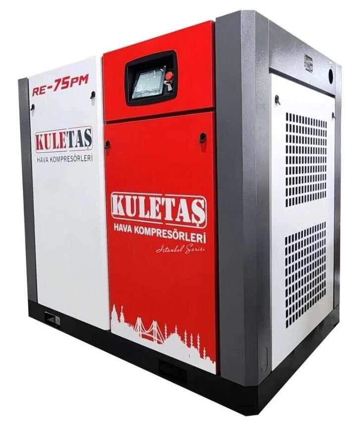 Kuletaş RE-75PM İnvertör Motorlu Endüstriyel Vidalı Hava Kompresörü 75 Hp