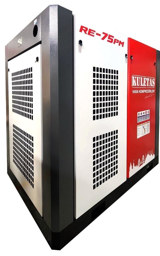 Kuletaş RE-75PM İnvertör Motorlu Endüstriyel Vidalı Hava Kompresörü 75 Hp