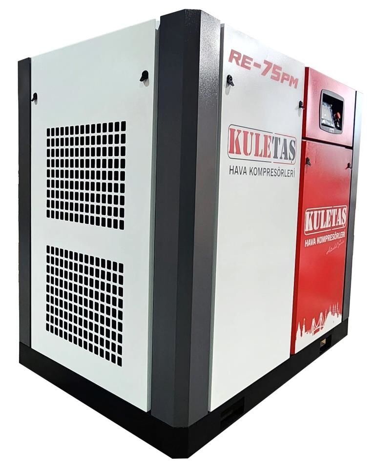 Kuletaş RE-75PM İnvertör Motorlu Endüstriyel Vidalı Hava Kompresörü 75 Hp
